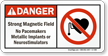 Danger   Strong Magnetic Field Sign