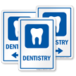 Dentistry Hospital Sign with Tooth Symbol