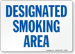 Designated Smoking Area (blue text)