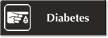 Diabetes Engraved Sign with Finger Blood Drop Symbol