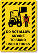 Don't Allow Anyone To Stand Under Forks Sign