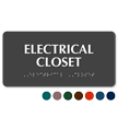 Electrical Closet Tactile Touch Sign With Braille
