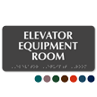 Braille Tactile Touch Elevator Equipment Room Sign