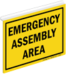 Emergency Assembly Area Z-Projecting Sign