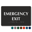 Emergency Exit TactileTouch Braille Door Sign