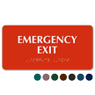 Emergency Exit Tactile Touch Braille Sign