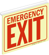 Glow Emergency Exit Z-Sign for Ceiling