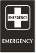Engraved Emergency Hospital Sign with First Aid Plus Symbol
