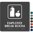 Employee Break Room Symbol TactileTouch™ Sign with Braille