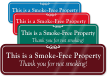 Smoke Free Property ShowCase™ Wall Engraved Sign