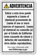 Custom Environmental Exposure Spanish Prop 65 Sign