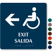 Bilingual Exit, Salida Braille Sign