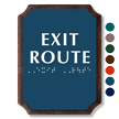 Exit Route Braille TactileTouch Wooden Plaque