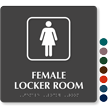 Female Locker Room TactileTouch™ Braille Sign