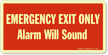 Emergency Exit Only Alarm Sound Sign