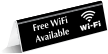 Free WiFi Available Tabletop Tent Sign