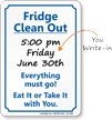 Fridge Clean Out Etiquette Sign