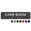 Game Room Tactile Touch Braille Sign