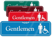 Gentlemen Male And Handicap Pictogram ShowCase Wall Sign