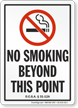 Georgia No Smoking Beyond This Point Sign