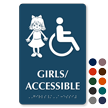 Girls Accessible Room Braille Sign