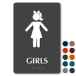 Girls Restroom Braille Sign
