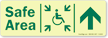 GlowSmart™ Directional Exit Sign, Handicap Area Sign