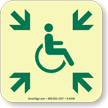 GlowSmart™ Directional Exit Sign, Handicap Area Sign