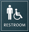 Restroom, Men/Handicapped, 8.625 in. x 7.75 in. Sign