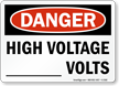 Danger High Voltage Sign