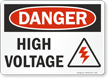 Danger High Voltage Sign