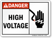 Danger High Voltage Sign