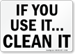 Use Clean It Sign
