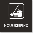 Housekeeping Engraved Sign with Symbol