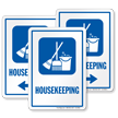 Housekeeping Sign with Symbol