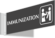 Immunization Corridor Projecting Sign