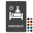 Inpatient TactileTouch Braille Hospital Sign with Nurse Symbol