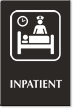Inpatient Engraved Hospital Sign with Nurse Symbol