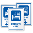 Intensive Care ICU Sign with Symbol
