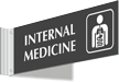 Internal Medicine Corridor Projecting Sign