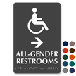 All Gender Restrooms Directional TactileTouch Braille Sign