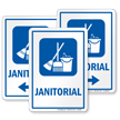 Janitorial Sign with Symbol