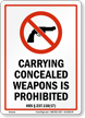 Kentucky Firearms And Weapons Law Sign