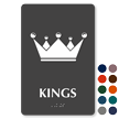 Kings Crown Braille Restroom Sign