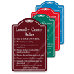 Laundry Center Rules ShowCase Sign