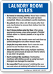 Laundry Room Rules Sign