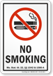Maine No Smoking Sign