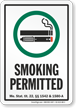 Maine Smoking Permitted Sign