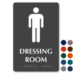 Dressing Room TactileTouch Braille Sign with Male Symbol