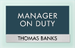 Manager On Duty Sign